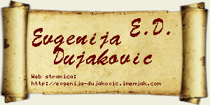 Evgenija Dujaković vizit kartica